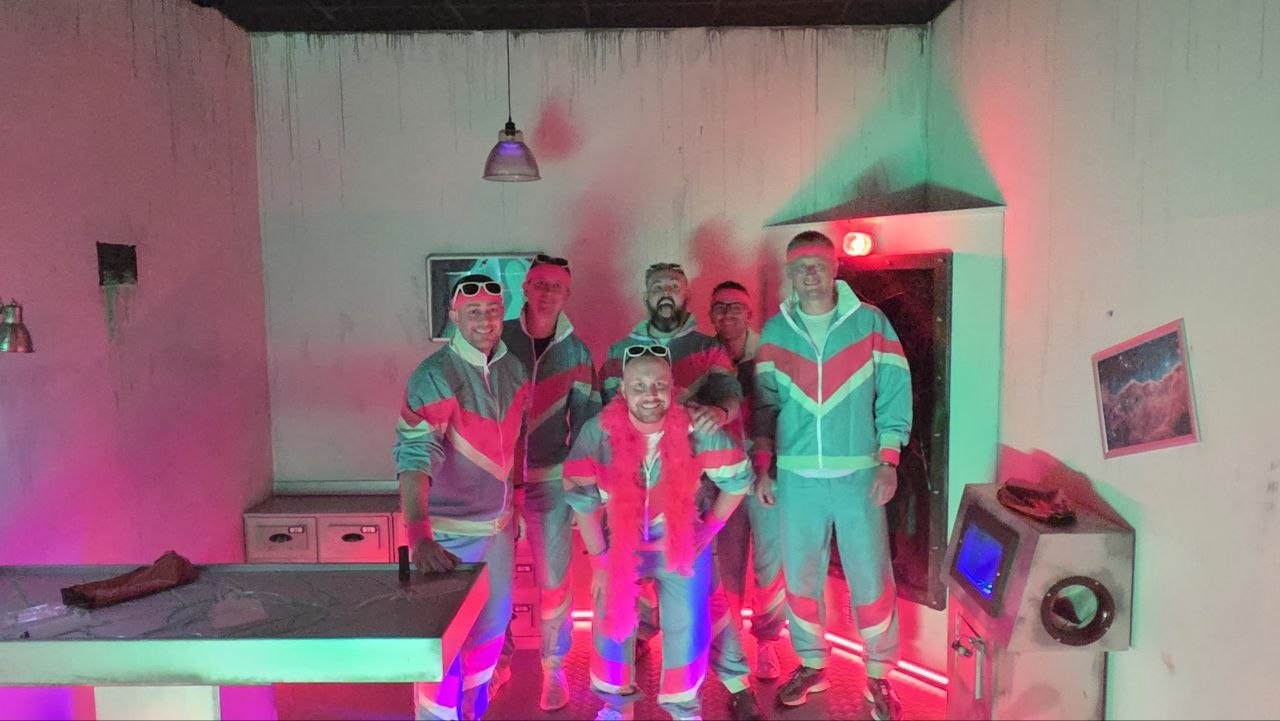 Group photo in the escape room